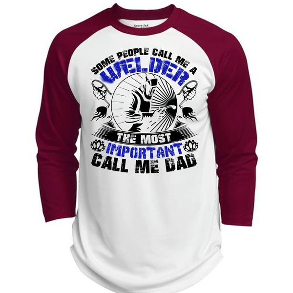 Some People Call Me A Welder T Shirt, I Love Welding T Shirt, Awesome T-Shirts  (Polyester Game Baseball Jersey)