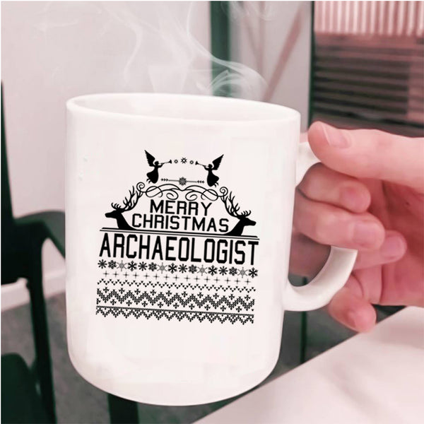 Archaeologist Coffee Mug, Merry Christmas Cup