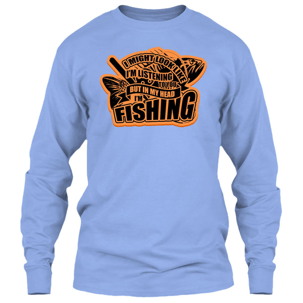 In My Head I'm Fishing T Shirt, Coolest Fishing T Shirt