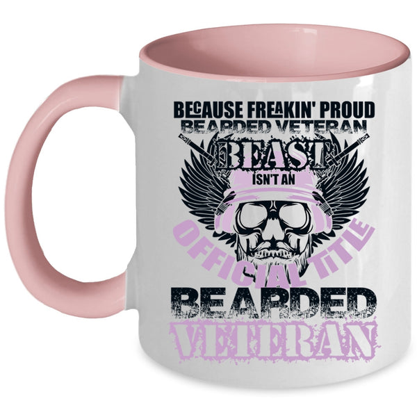 Bearded Veteran Coffee Mug, Proud Bearded Veteran Beast Accent Mug