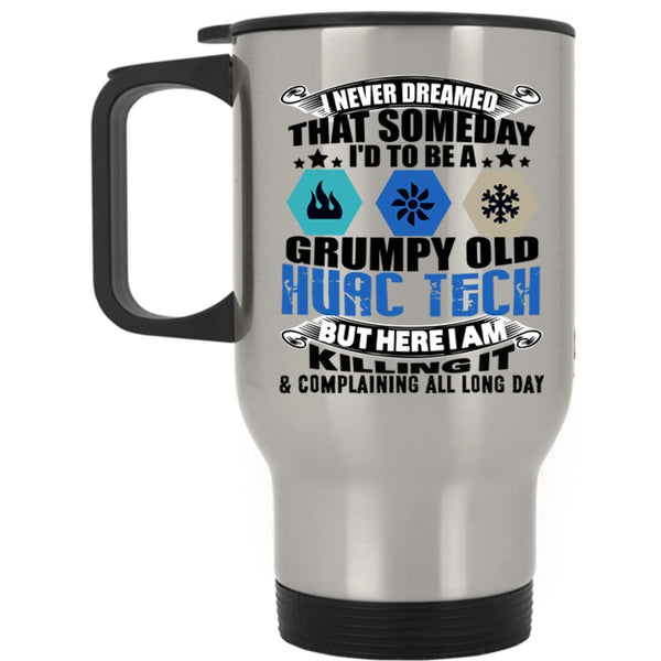 Cool Grandpa Travel Mug, I'd To Be A Grampy Old Hvac Tech Mug