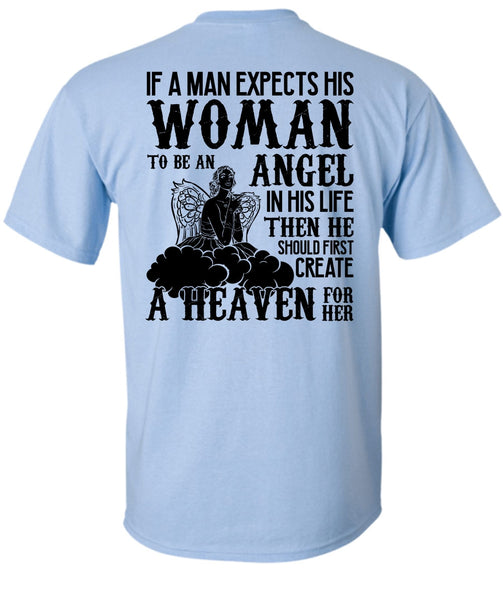 Woman To Be An Angel T Shirt, I Love Wife T Shirt