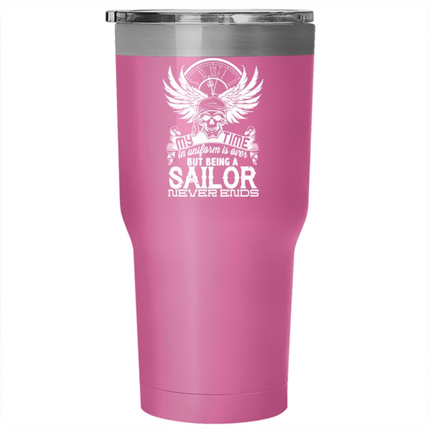 Being A Sailor Neverends Tumbler 30 oz Stainless Steel, I Love Sailing Travel Mug