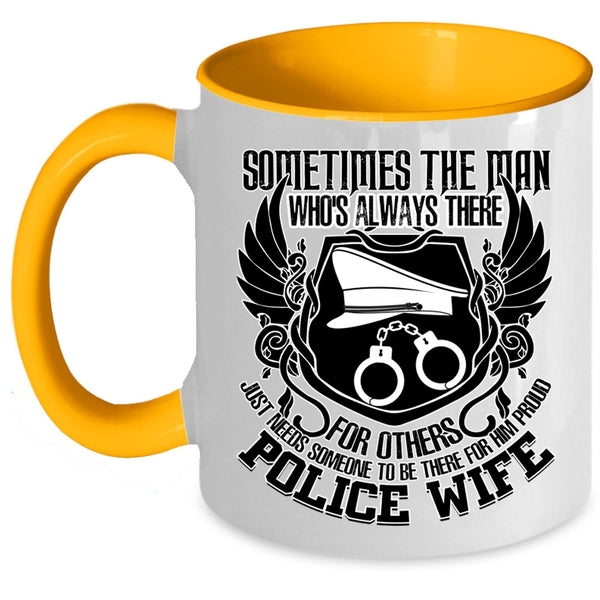 Best Gift For Police Wife Coffee Mug, Proud Police Wife Accent Mug