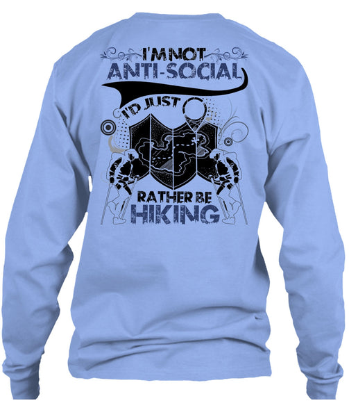 I'd Just Rather Be Hiking T Shirt, I Love Hiking T Shirt