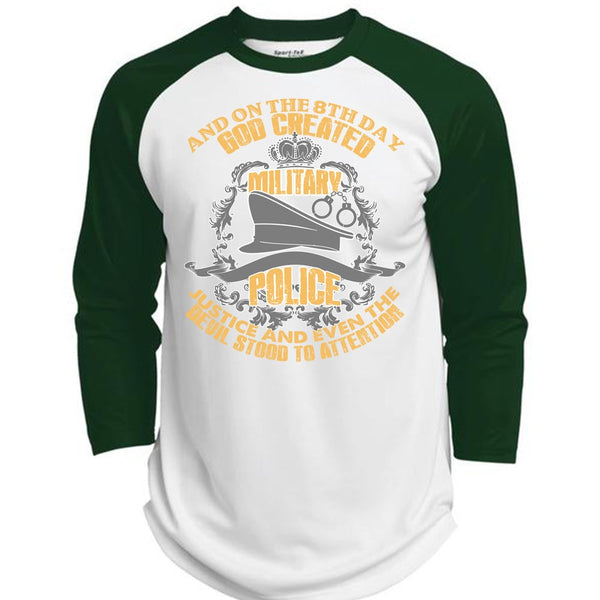 God Created Military Police T Shirt, I Love Police T Shirt, Awesome T-Shirts  (Polyester Game Baseball Jersey)