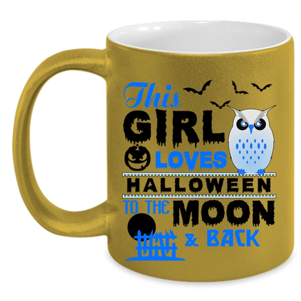 Gift For My Daughter Coffee Mug, This Girl Loves Halloween Accent Mug