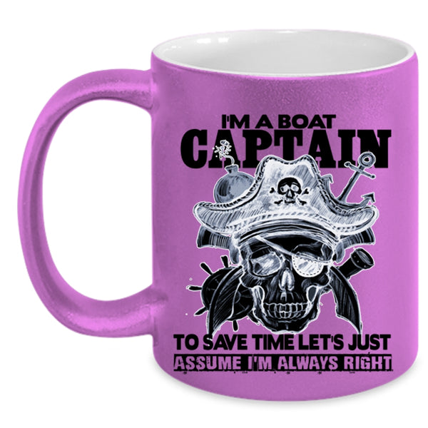 Cool Gift For Sailors Coffee Mug, I'm A Boat Captain Accent Mug