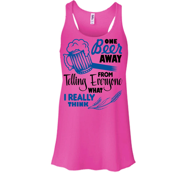 One Beer Away T Shirt, Coolest Beer Drinker Tank Top