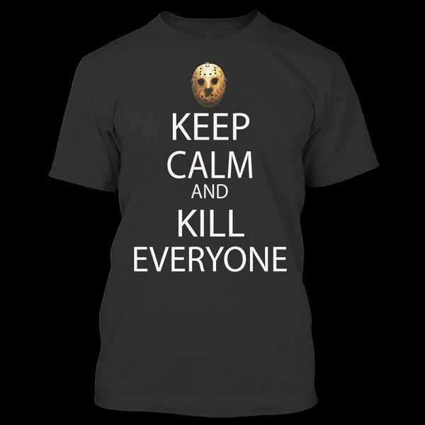 A black t-shirt with the shopify logo