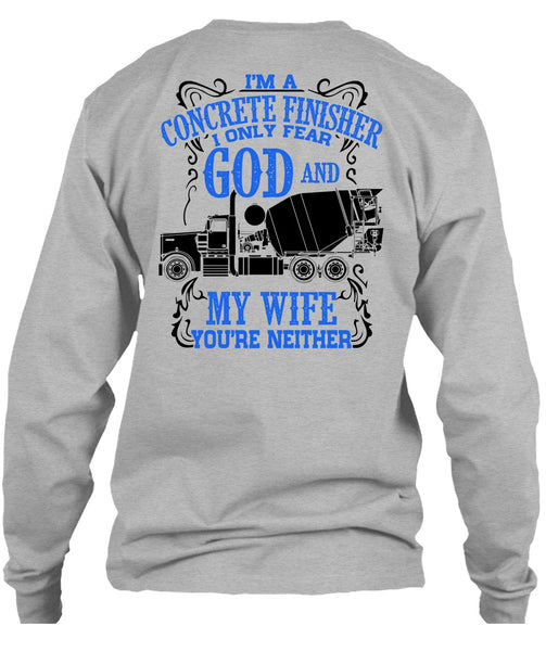 I'm Concrete Finisher T Shirt, I Love Wife T Shirt