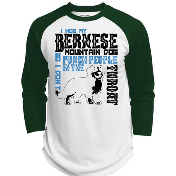 I Hug My Bernese Mountain Dog T Shirt, I Love Hiking T Shirt, Awesome T-Shirts  (Polyester Game Baseball Jersey)