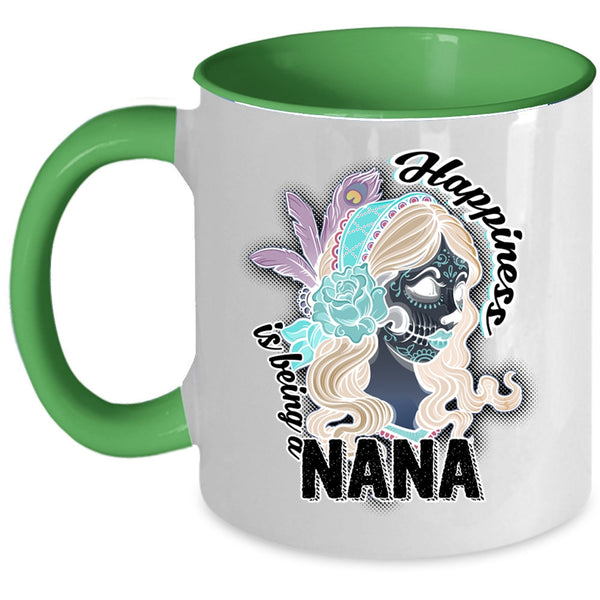 Cool Nana Coffee Mug, Happiness Is Being A Nana Accent Mug