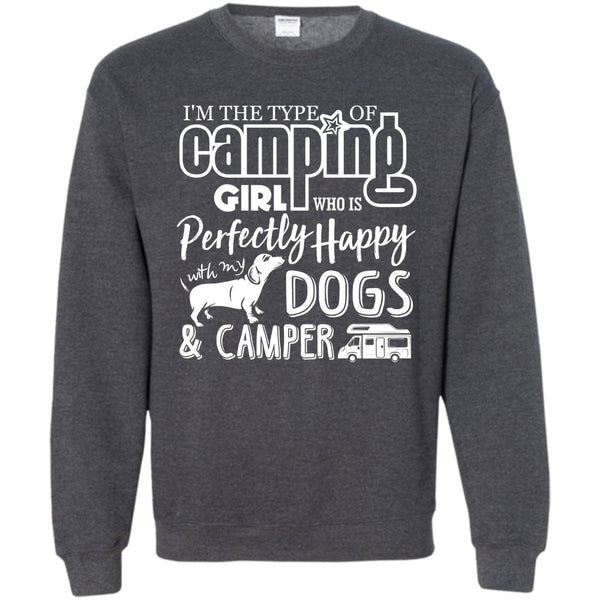 Happy With My Dogs & Camper T Shirt, Coolest Camper Sweatshirt