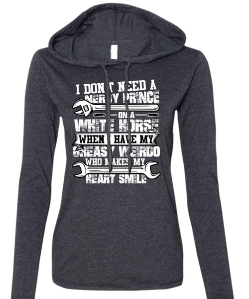 Makes My Heart Smile T Shirt, Being A Mechanic T Shirt (Anvil Ladies Ringspun Hooded)