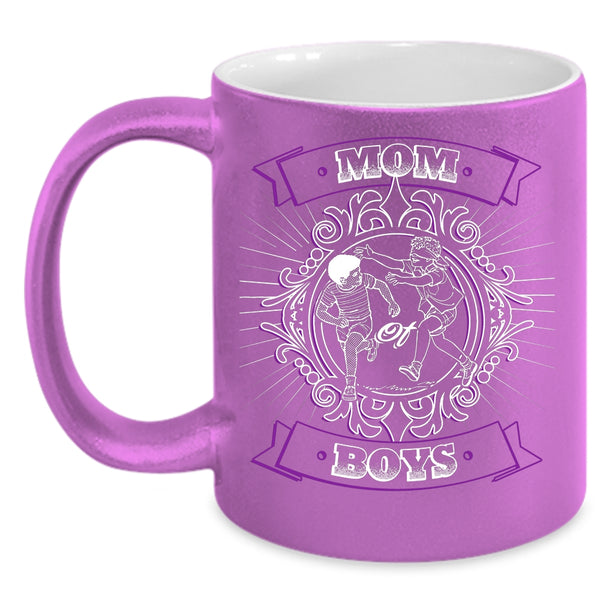 Mom Of Boys Coffee Mug, Mother And Sons Coffee Cup
