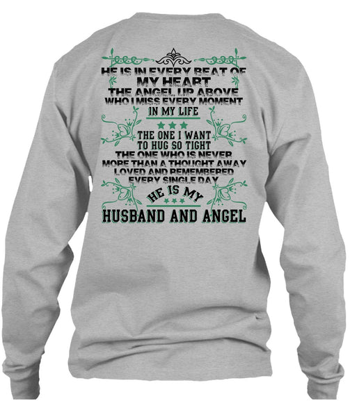 He Is My Husband And Angel T Shirt, I Love Husband T Shirt