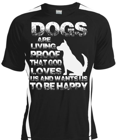 A black t-shirt with the shopify logo