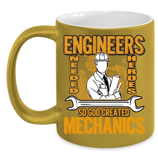 God Created Mechanics Coffee Mug, Funny Gift For Mechanics Coffee Cup