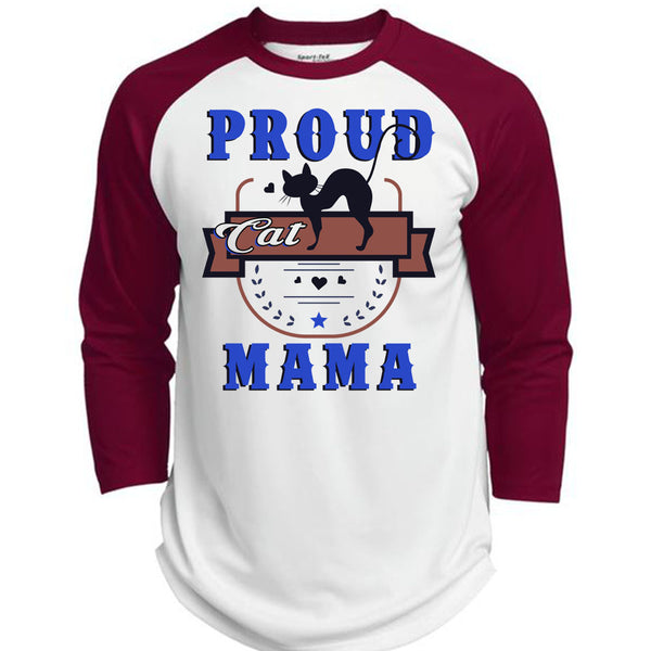 Proud Cat Mama T Shirt, Being A Mother T Shirt, Awesome T-Shirts  (Polyester Game Baseball Jersey)