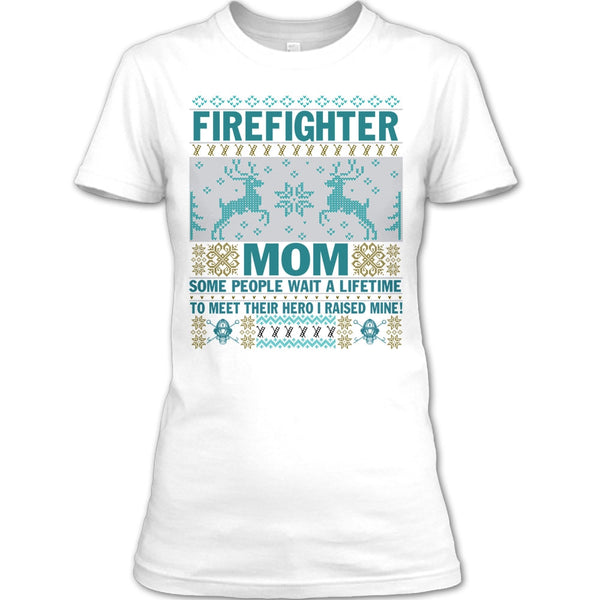 Firefighter Mom T Shirt, Merry Christmas Gift T Shirt