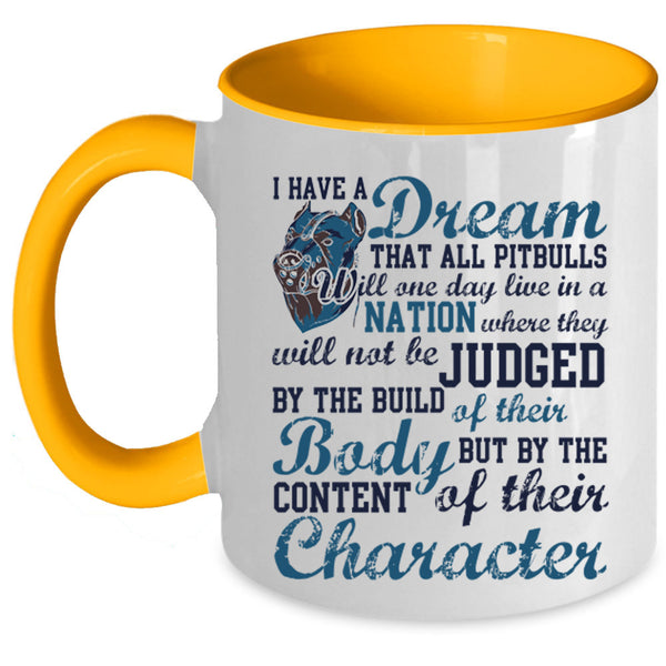 Cute Pit Bulls Coffee Mug, All Pitbulls Will One day Live In A Nation Accent Mug