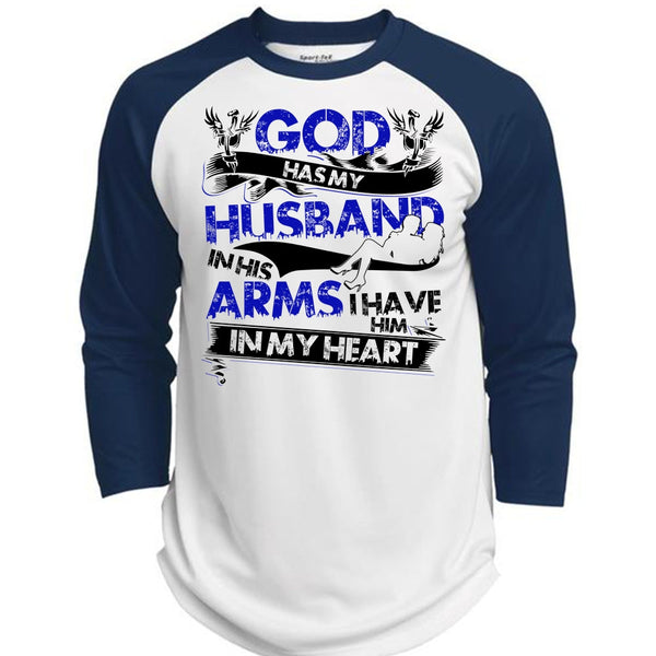 God Has My Husband T Shirt, I Love Husband T Shirt, Awesome T-Shirts  (Polyester Game Baseball Jersey)