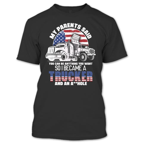 A black t-shirt with the shopify logo