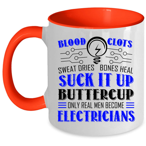 Only Real Men Become Electricians Cup, Husband Mug
