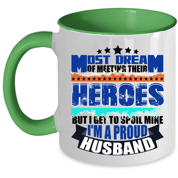 Cool Husband Coffee Mug, I'm A Proud Husband Accent Mug