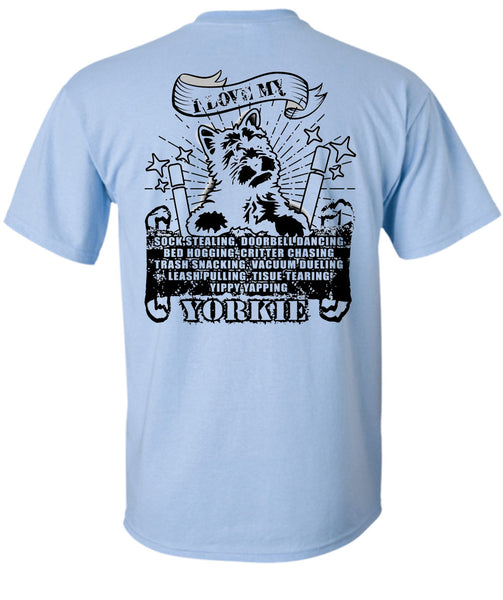 I Love My Yorkie T Shirt, I Love My Dogs T Shirt