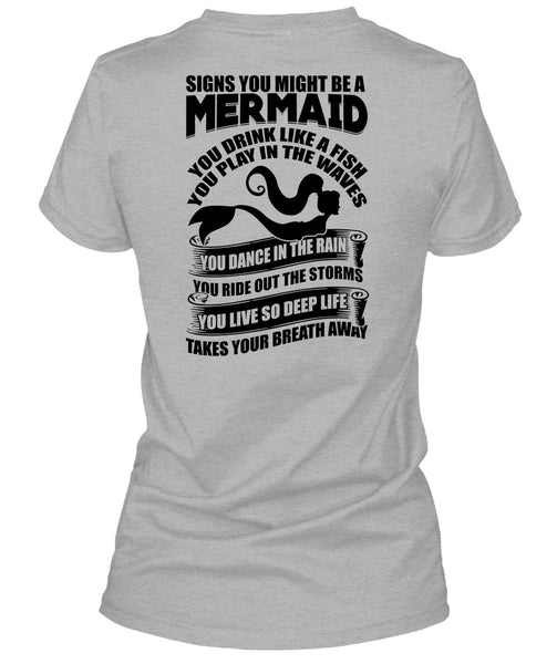 Signs You Might Be A Mermaid T Shirt, I Love Fishing T Shirt