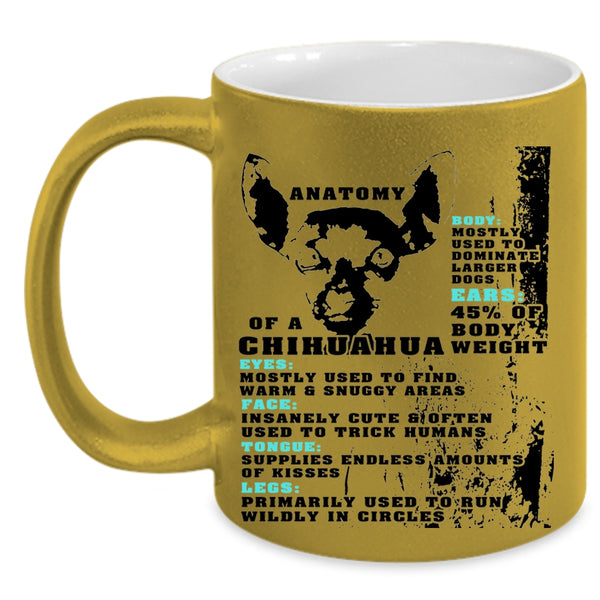 Cool Dogs Coffee Mug, Anatomy Of A Chihuahua Accent Mug