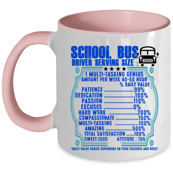 Cute School Bus Driver Coffee Mug, School Bus Driver Serving Size Accent Mug