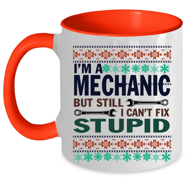 Cute Christmas Coffee Mug, I'm A Mechanic  Accent Mug