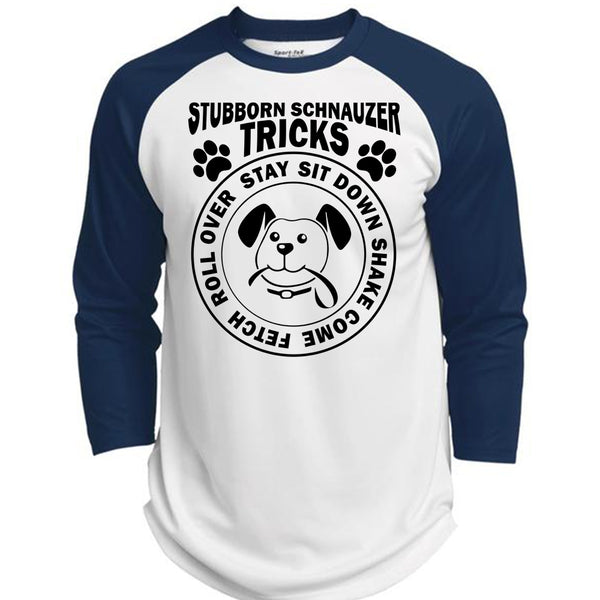 Stubborn Schnauzer Tricks T Shirt, I Love Dog T Shirt, Favorite T Shirt  (Polyester Game Baseball Jersey)