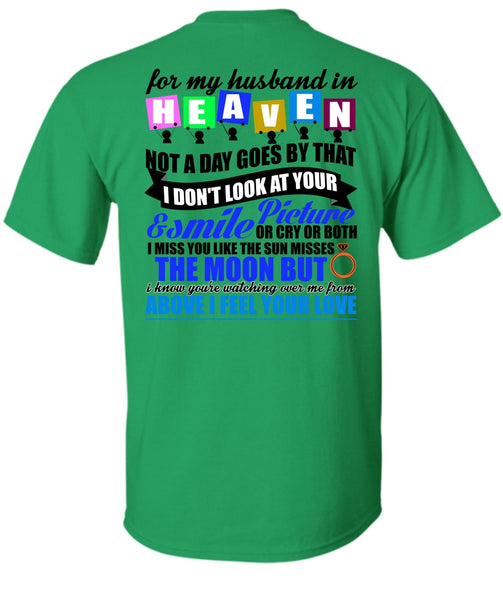 For My Husband In Heaven T Shirt, I Love Husband T Shirt