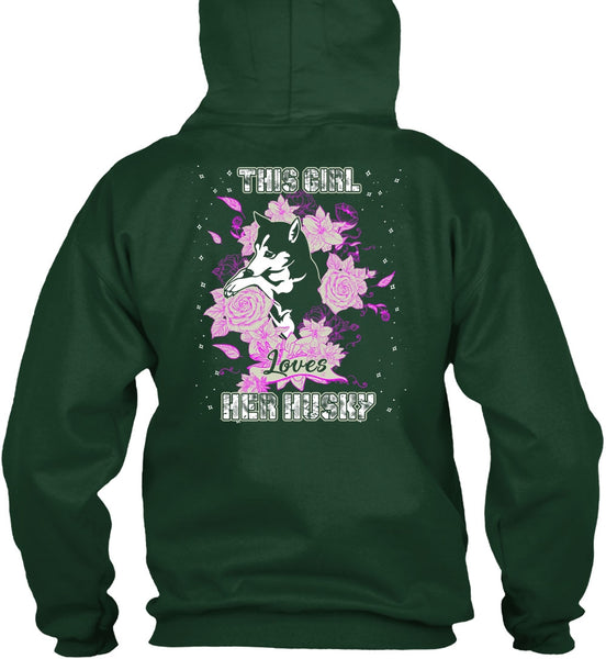 This Girl Loves Her Husky T Shirt, My Pets T Shirt