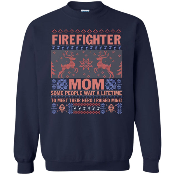Coolest Firefighter Mom Ever T Shirt, Merry Christmas Gift Sweatshirt