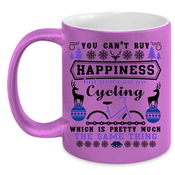 Cycling Make Me Happy Coffee Mug, You Can Go Cycling Accent Mug