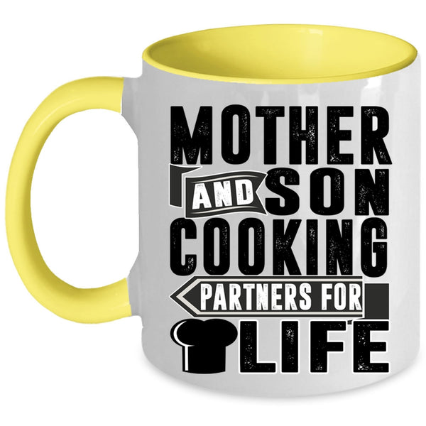 Cooking Partners For Life Coffee Mug, Mother And Son Accent Mug