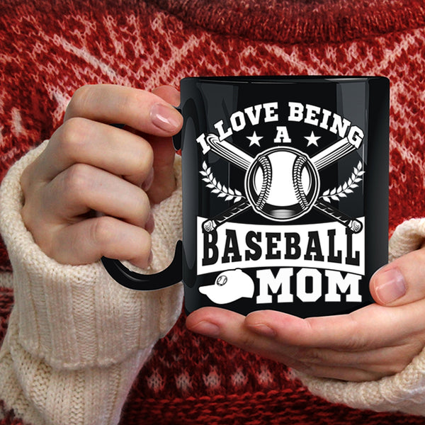 I Love Being A Baseball Mom Coffee Mug, Awesome Baseball Mom Coffee Cup