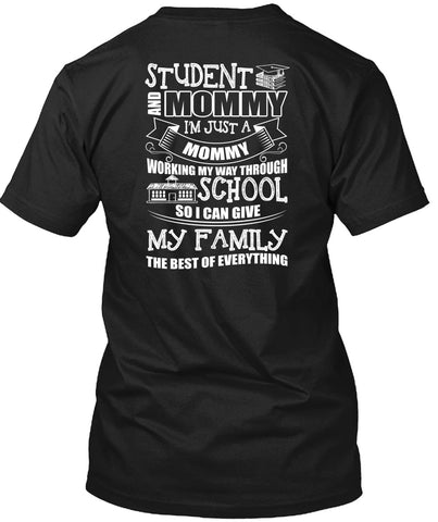 A black t-shirt with the shopify logo