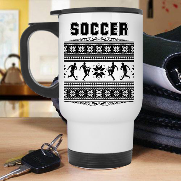 Noel Christmas Travel Mug, Cool Soccer Mug