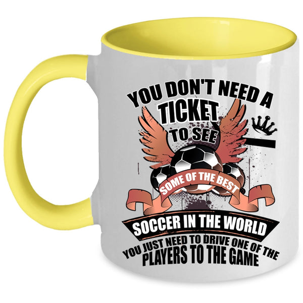Cool Soccer Player Coffee Mug, The Best Soccer In The World Accent Mug