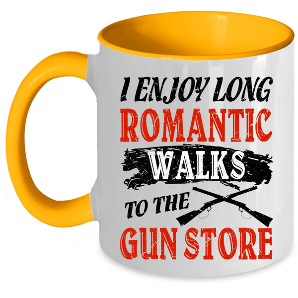 Cool Gift Coffee Mug, I Enjoy Long Romantic Walks Accent Mug