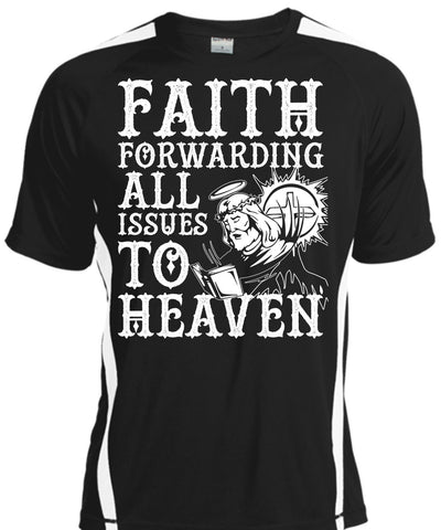 A black t-shirt with the shopify logo