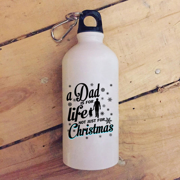 A Dad Is For Life 20 oz Stainless Steel Bottle,Just For Christmas Outdoor Sports Water Bottle