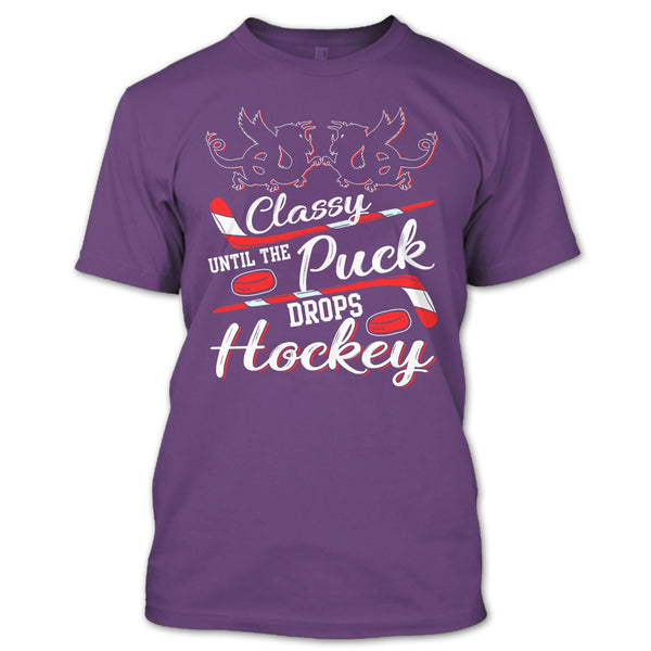 Classy Until The Puck Drops Hockey T Shirt, Merry Christmas T Shirt