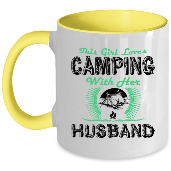 This Girl Loves Camping With Her Husband Cup, Marry Mug
